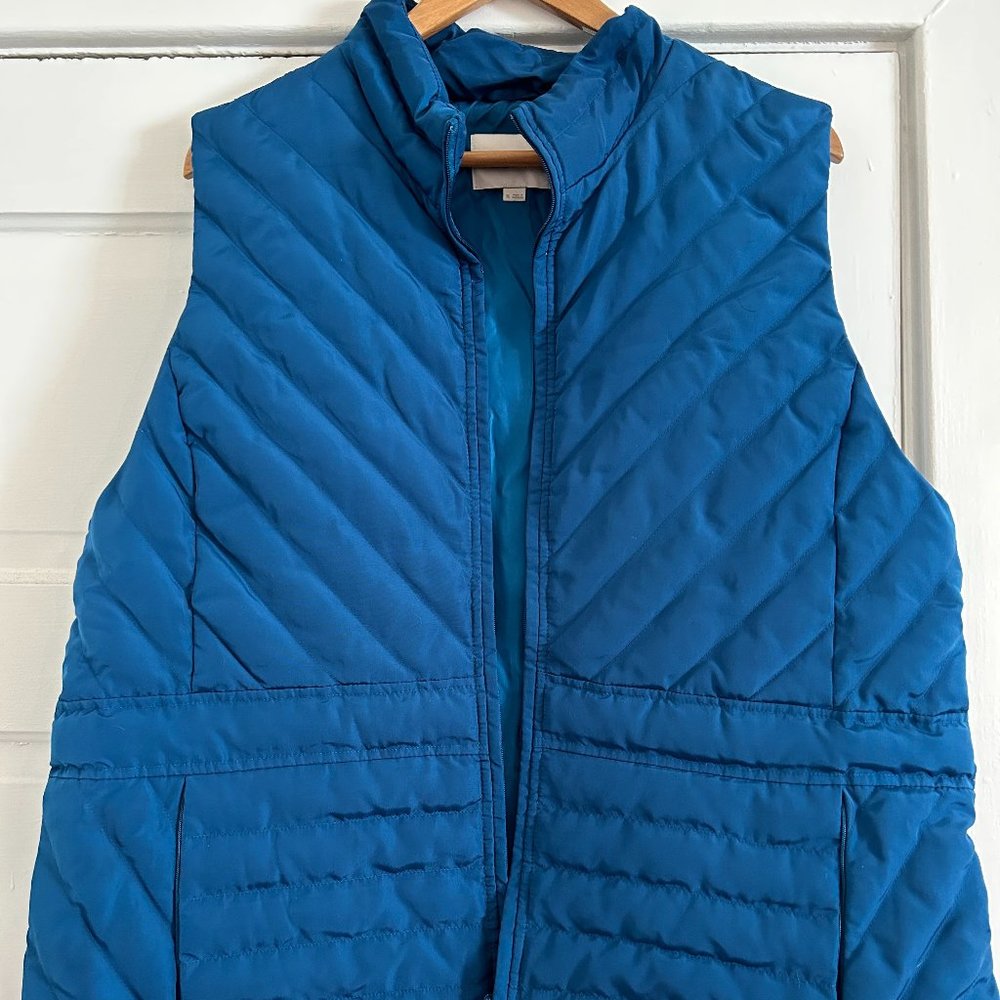The Loft Blue Puffer Vest Jacket - Women's Size XL